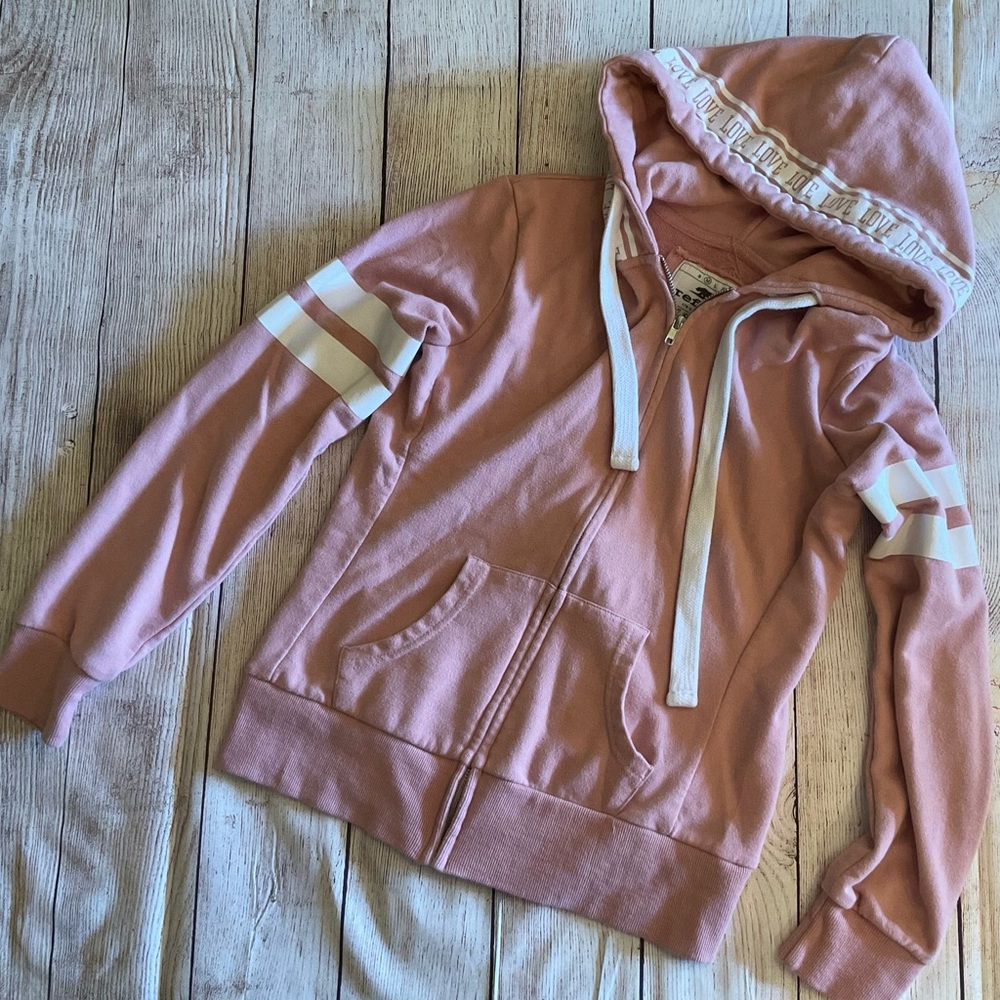 Love logo zip hoodie